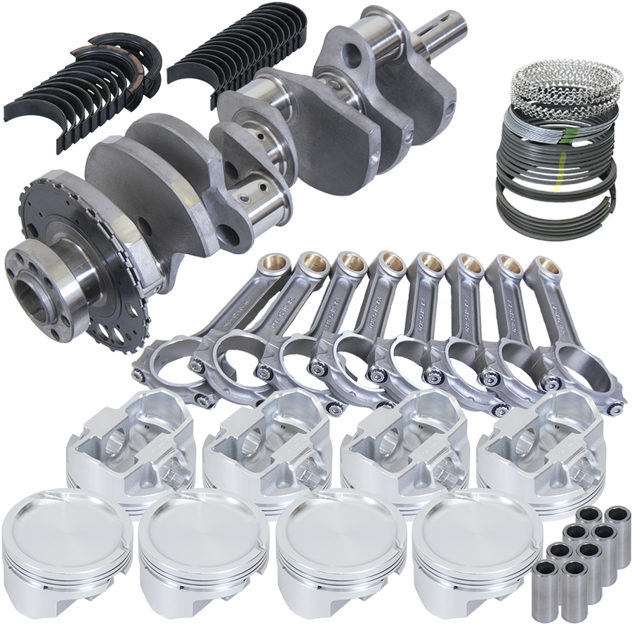 Eagle Chevy 4.8/5.3 LS 4.000in Crank 24 Tth Rlctor 6.125in I-Beam 3.820in Pistons Balanced Assembly - B627023820 - front view