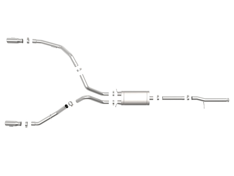 aFe Apollo GT Series 3 IN 409 SS Cat-Back Exhaust System w/ Polish Tip GM Sierra 1500 09-18 - 49-44111-P