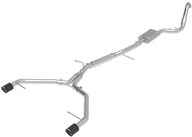 aFe 17-19 Audi A4 (B9) MACH Force-Xp 3in to 2.5in 304 SS Cat-Back Exhaust System-Dual Carbon Tips