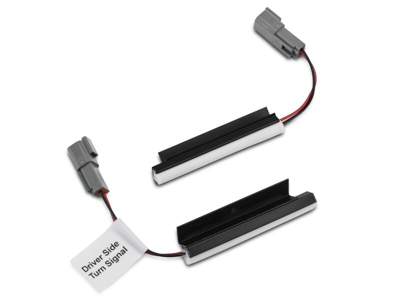 Raxiom 15-17 Ford Mustang GT Axial Series Hood Mount Turn Signal Kit- Amber LED - 390293 - close-up view