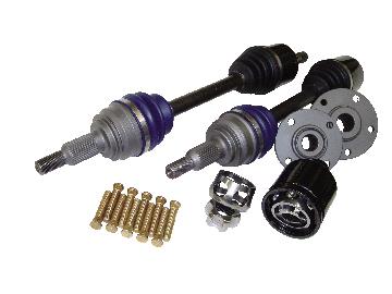DSS Honda 2001-2003 Civic Si EP 850HP Level 5.9 Axle/Hub Kit (4-Lug Hubs) KS56 - 510409 for 2002-2005 Honda Civic - front vie