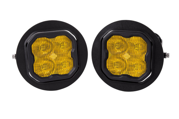 Diode Dynamics SS3 Pro Type FT Kit ABL - Yellow SAE Fog - DD7024 for 1996-2010 Dodge Viper - front view