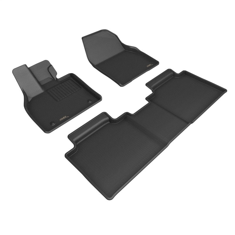 3D MAXpider 2023 Toyota BZ4X Double Cab Kagu 1st &amp; 2nd Row Floormats - Black - L1TY29001509