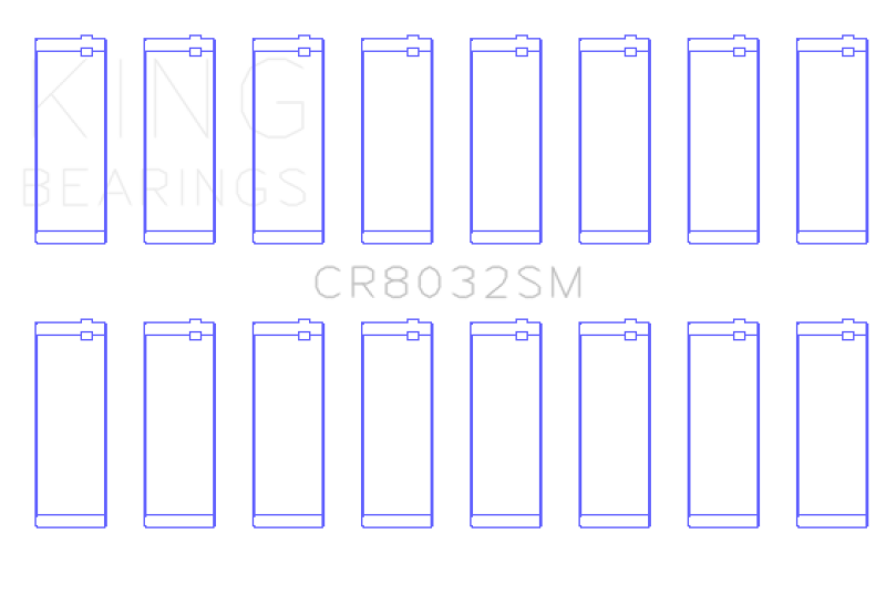 King Chrysler 345/ 370 16V (Size 0.05) Connecting Rod Bearing Set - CR8032SM0.5