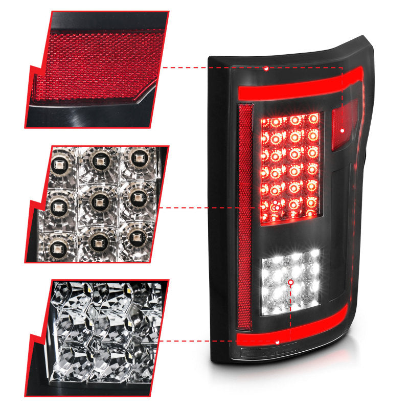 ANZO 2015-2017 Ford F-150 LED Taillights Smoke - 311286