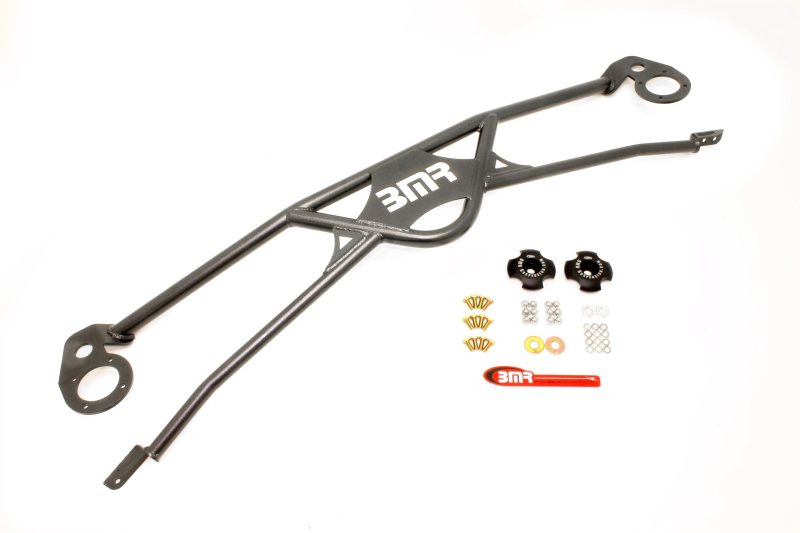 BMR 2010 5th Gen Camaro Front 4-Point Strut Tower Brace - Black Hammertone - STB016H