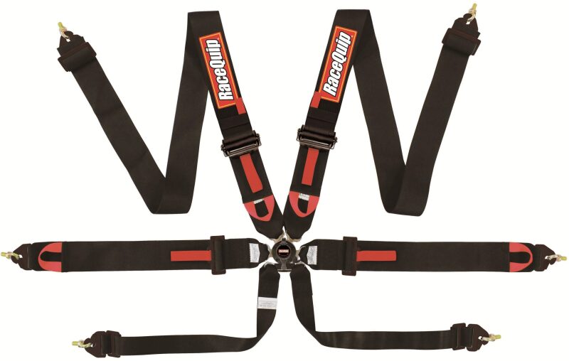 RaceQuip Black FIA CAMLOCK 6pt Pull Down Lap - 851001RQP