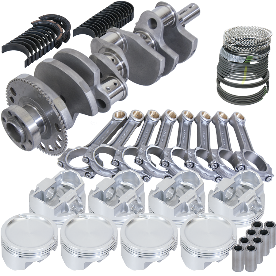 Eagle Chevy 4.8/5.3 LS 4.000in Crank 58 Tth Rlctor 6.125in I-Beam 3.780in Pistons Balanced Assembly - B627623780 - front view