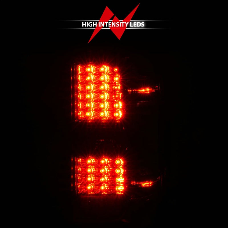 ANZO 15-19 Chevy Silverado 2500HD/3500HD (Halgn Only) LED Tail Lights w/Smoke Light Bar &amp; Clear Lens - 311426