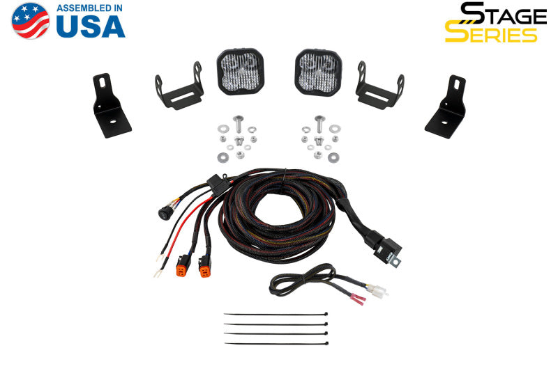 Diode Dynamics 2022+ Ford Maverick, C2 Sport Stage Series Ditch Light Kit Yellow Combo - DD7759 for 2022-2024 Ford Maverick -