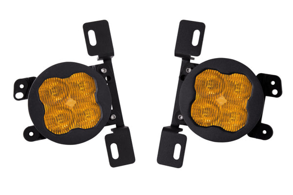 Diode Dynamics SS3 Max Type MR Kit ABL - Yellow SAE Fog - DD7058 for 2018-2026 Jeep Wrangler - front view