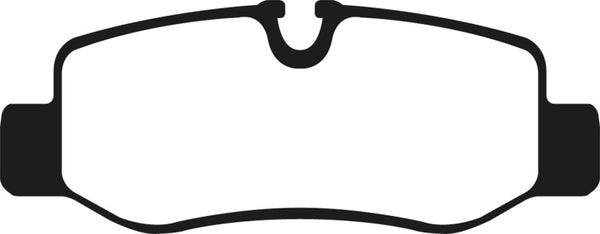 EBC 16+ Mercedes-Benz Commercial Metris Van Ultimax Rear Brake Pads - UD1893 for 2016-2023 Mercedes Benz Metris - front view