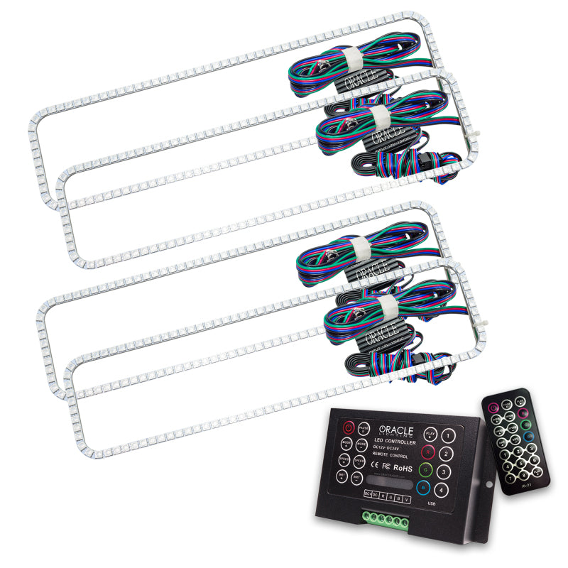 Oracle GMC Sierra 88-98 Dual Halo Kit - ColorSHIFT w/ 2.0 Controller SEE WARRANTY - 2276-333