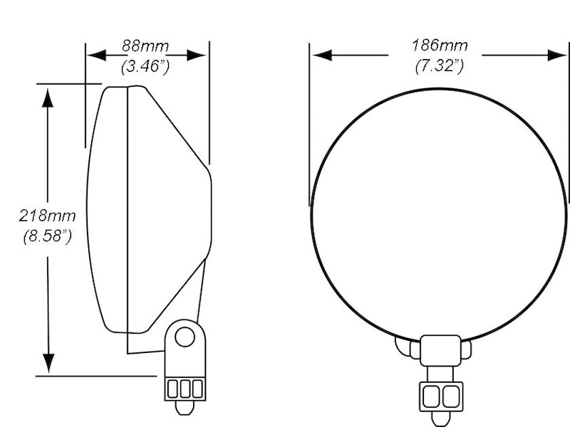 Hella Headlamp FF-ZF 0/180GR MG12 1F7 - 010032001