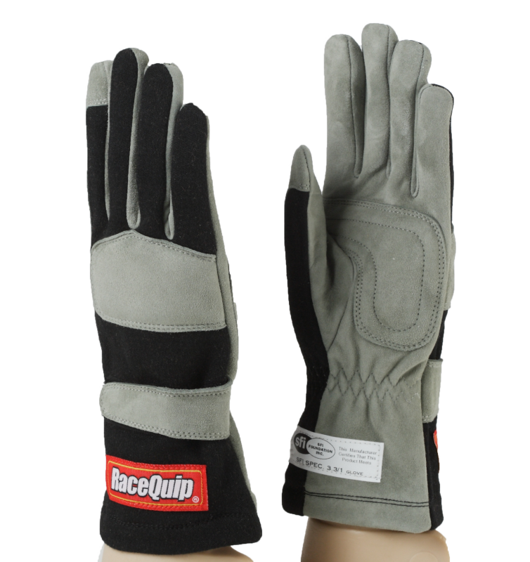 RaceQuip Black 1-Layer SFI-1 Glove - Small - 351002RQP