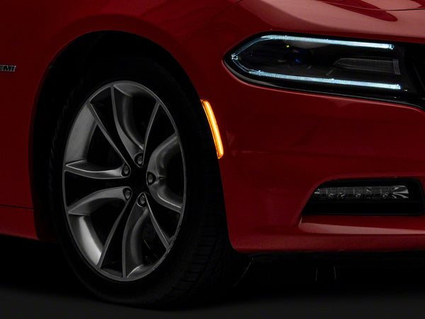 Raxiom 15-23 Dodge Charger Excluding Widebody Axial Series LED Side Marker Lights- Clear - CR5948 for 2015-2023 Dodge Charger