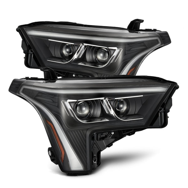 AlphaRex 22+ Toyota Tundra LUXX-Series Headlights Black w/Amber DRL - Req 810029 OR 810030 - 880874 for 2007-2026 Toyota Tund