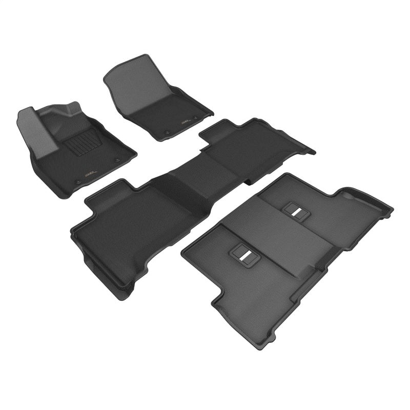 3D Maxpider 23-25 Toyota Sequoia Kagu 1st 2nd 3rd Row - Set (Black) - L1TY30301509