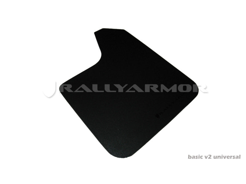 Rally Armor Universal Basic Mud Flap w/ Red Logo - Pair - MF12-BAS-RD-LRT