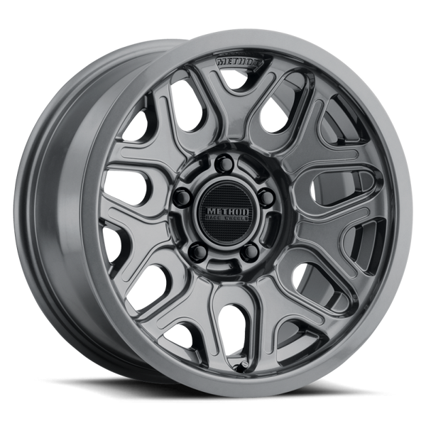 Method MR322 / 20x9 / 8x6.5 BP / 12ET / 5.44in BS / 130.81mm CB - Gloss Titanium Wheel - MR32229080812 by Method Wheels