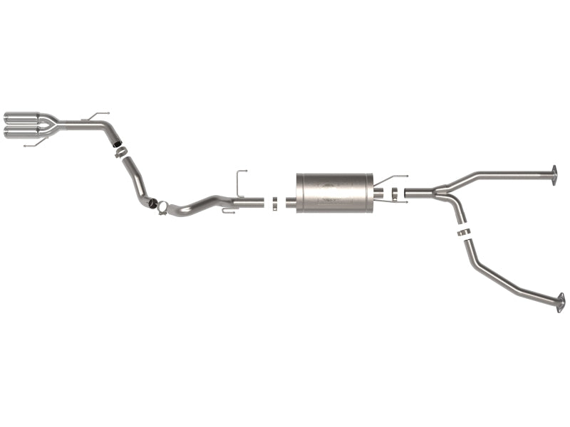 aFe 23+ Toyota Sequoia V6 3.4L Vulcan Series 2-1/2in to 3in 304 SS Cat-Back Exhaust w/Polished Tip - 49-36068-P