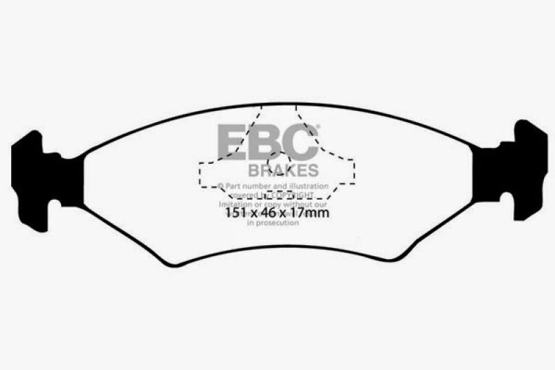 EBC 85-89 Ferrari 328 3.2 Redstuff Rear Brake Pads - DP3415C