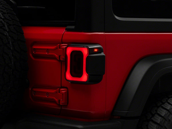 Raxiom 18-23 Jeep Wrangler JL Axial Series Carver LED Tail Lights- Blk Housing (Smoked Lens) - J164243-JL for 2018-2026 Jeep 