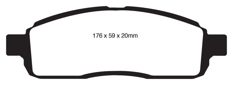 EBC 09 Ford F150 4.6 (2WD) 6 Lug Yellowstuff Front Brake Pads - DP41843R