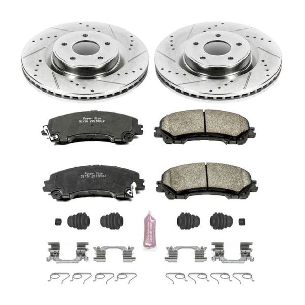 Power Stop 14-19 Infiniti Q50 Front Z23 Evolution Sport Brake Kit - K6944 for 2014-2024 INFINITI Q50 - front view