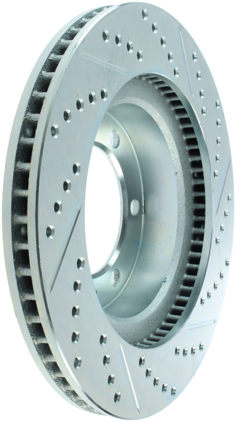 StopTech Select Sport 12-14 Toyota FJ Cruiser SportStop Slotted &amp; Drilled Front Right Rotor - 227.44129R