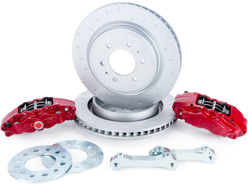 Alcon 10-14 &amp; 17-18 Raptor/09-17 F150 360x32 Rotors 4-Piston Red Rear Brake Kit w/o Elect Park Brake - BKR5059D07