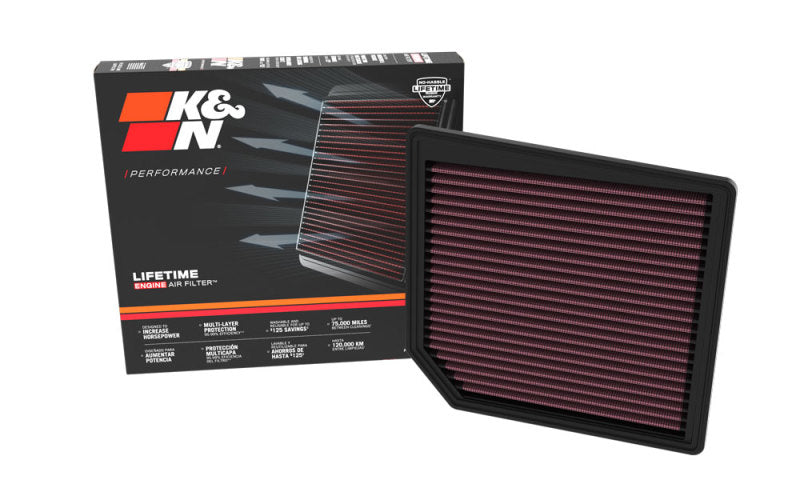 K&N 22-23 Maserati Ghibli L4-2.0L Replacement Air Filter - 33-3182
