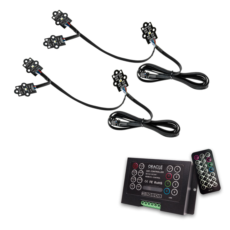 Oracle 19-21 GMC Sierra 1500 RGB+W Headlight DRL Upgrade Kit - ColorSHIFT 2 SEE WARRANTY - 1287-333