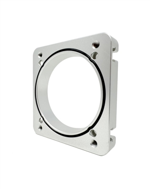 Torque Solution 06-21 Subaru STI EJ Big Bore Manifold Big Bore 76mm Throttle Body Adapter - Silver - TS-SU-870P-S