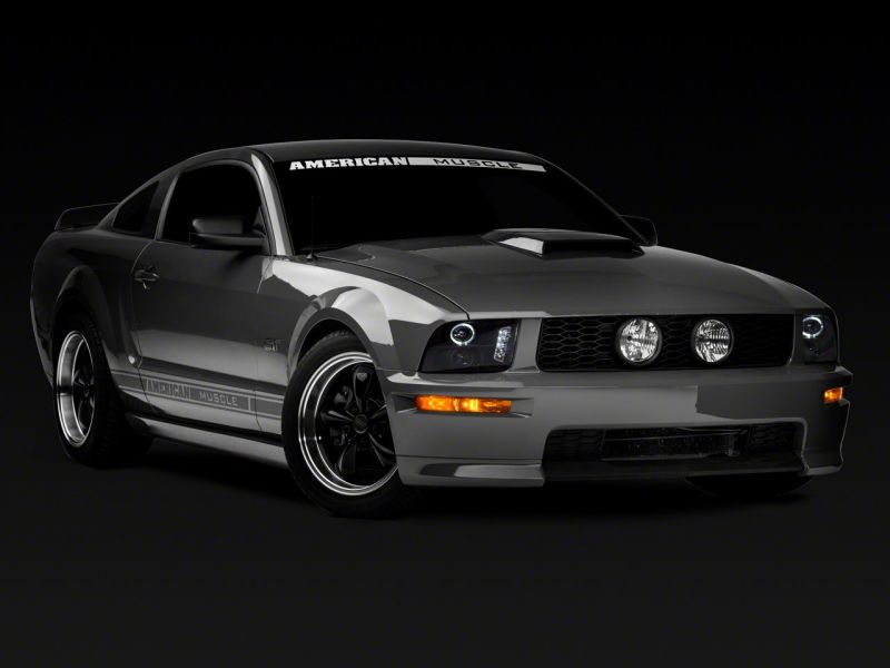 Raxiom 05-09 Ford Mustang Excluding GT500 LED Halo Projector Headlights- Blk Housing (Clear Lens) - 101683