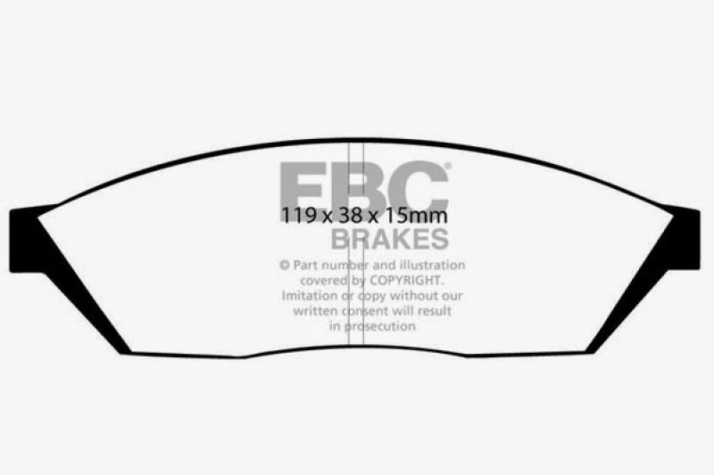 EBC 82-84 Honda Civic Hatchback 1.3 (4 Speed) Greenstuff Front Brake Pads - DP2374
