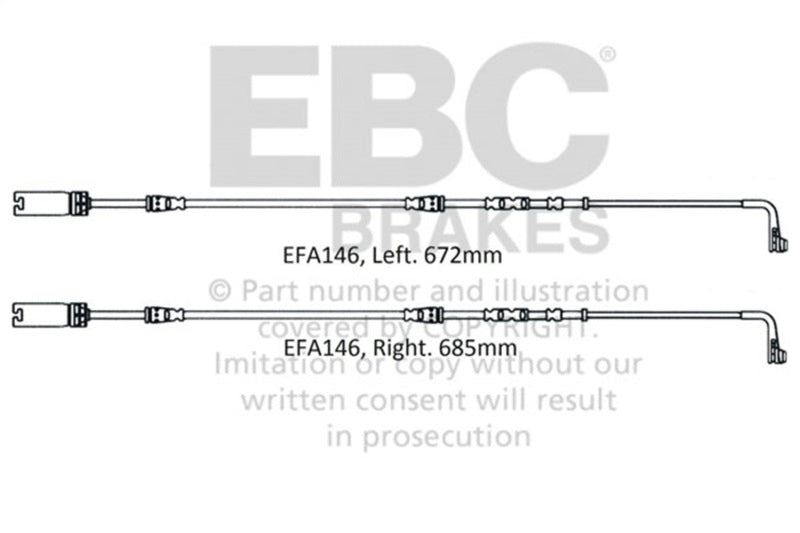 EBC 2008-2010 BMW M3 4.0L (E90) Front Wear Leads - EFA146