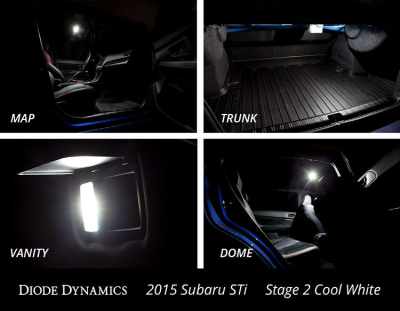 Diode Dynamics 15-19 Subaru WRX Interior Light Kit Stage 2 - Blue - DD0263