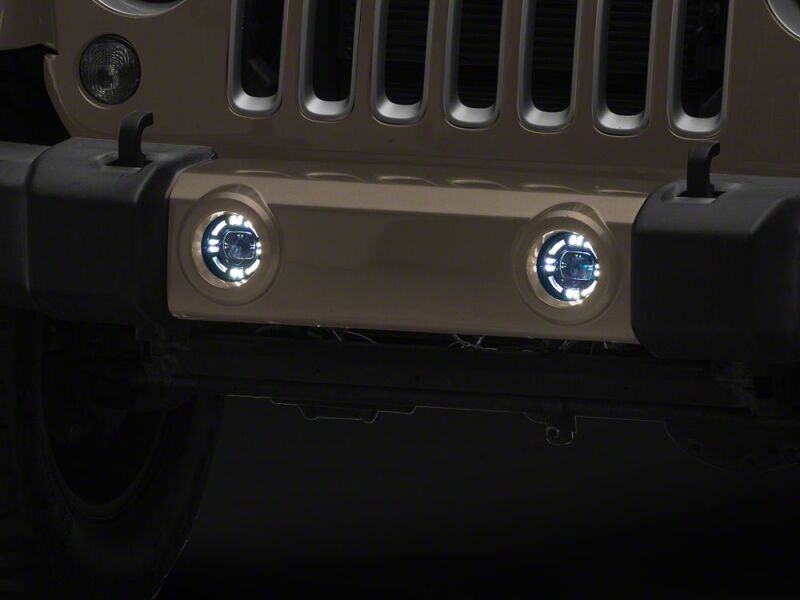 Raxiom 07-18 Jeep Wrangler JK V2 LED Fog Lights with Amber Turn Signals - J238998 - close-up view 7