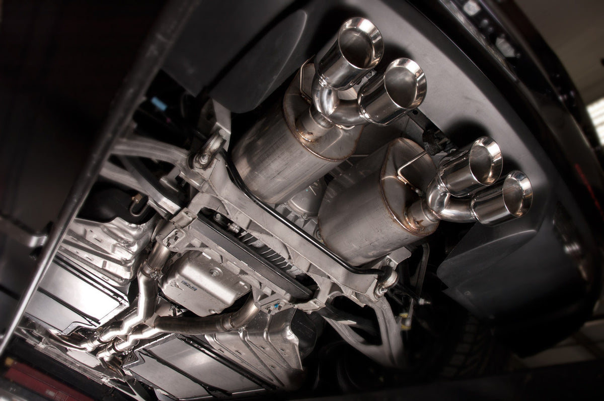 Stainless Works - 2005-08 Corvette C6 6.2L Catback - C605CBQUAD