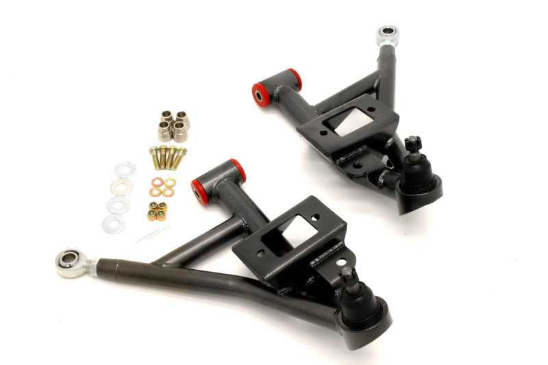 BMR 93-02 F-Body Adj. Lower A-Arms Poly/Rod End Combo - Black Hammertone - AA002H by BMR Suspension