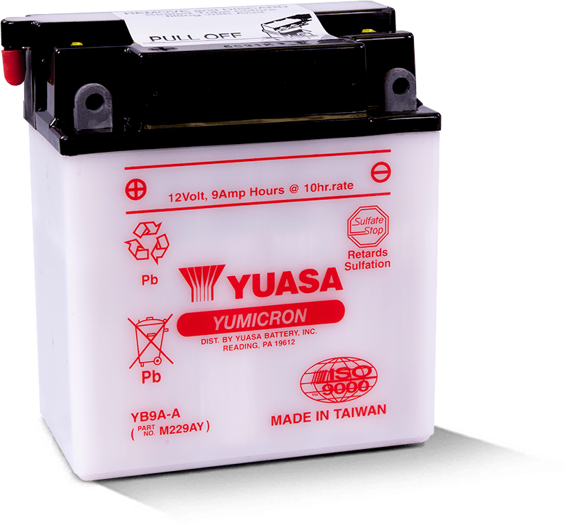 Yuasa YB9A-A Yumicron 12 Volt Battery - YUAM229AY for 1991-2001 Suzuki LT-F160 QuadRunner