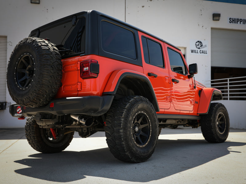 aFe 20-21 Jeep Wrangler Large Bore-HD 3in 304 Stainless Steel DPF-Back Exhaust System - Black Tip - 49-38092-B