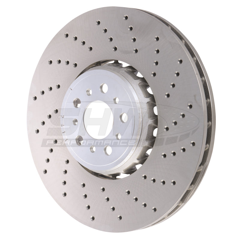 SHW 20-21 BMW X3 M 3.0L Right Front Cross-Drilled Lightweight Brake Rotor (34118054826) - BFR43502 for 2020-2025 BMW X4 - fro