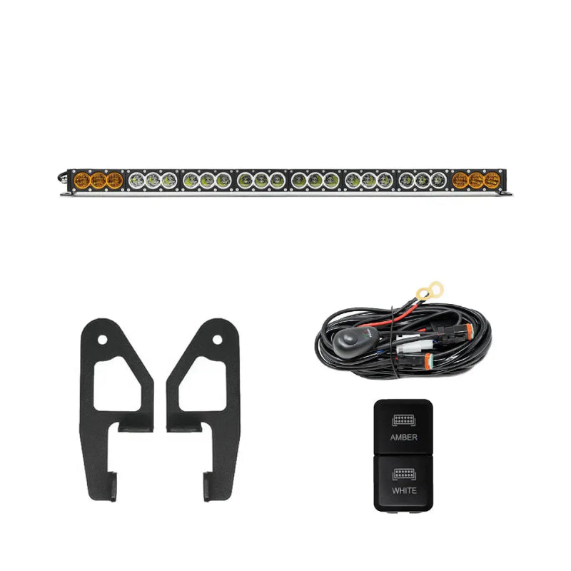 Cali Raised 05-23 Toyota Tacoma Roof Rack Front Light Bar Kit - CR4302 - front view