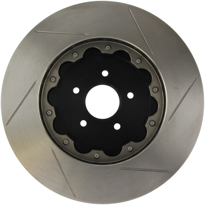 StopTech 09-11 Nissan GT-R Front Right Slotted Bare Iron 380x34mm Aero-Rotor Kit - 129.42104.14