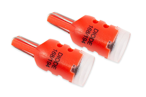 Diode Dynamics 194 LED Bulb HP3 LED - Red (Pair) - DD0023P for 1999-2010 Volkswagen Beetle - front view