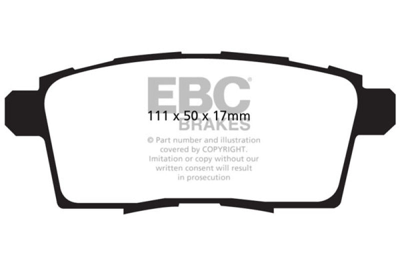 EBC 06-08 Ford Edge 3.5 2WD Yellowstuff Rear Brake Pads - DP41795R