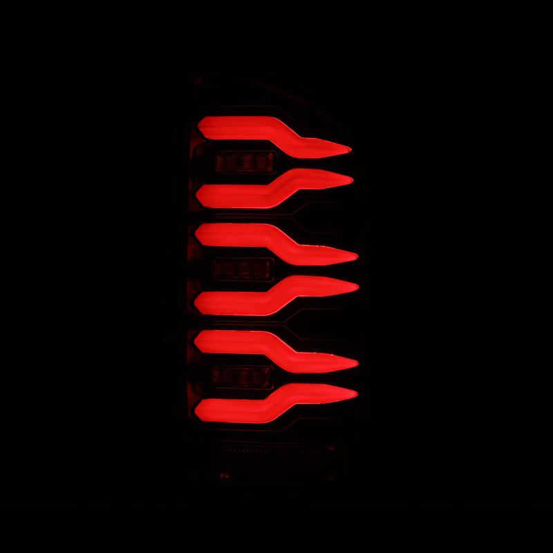 AlphaRex 07-08 Dodge Ram1500/07-09 Dodge Ram 2500+3500 Luxx-Series LED Tail Lights(Pair) Alpha Black - 641050