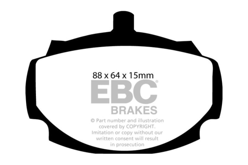 EBC 62-81 Mg MGB 1.8 Yellowstuff Front Brake Pads - DP4107R